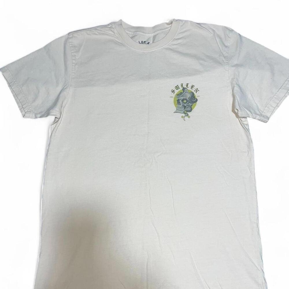 White Sullen Art Collective T-shirt with a skull and snake design #skater